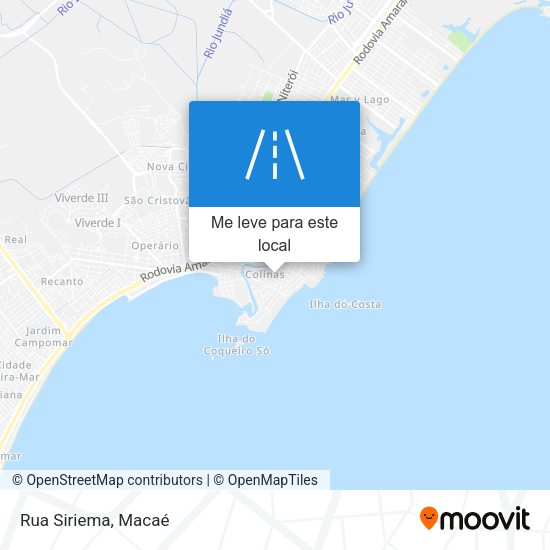 Rua Siriema mapa