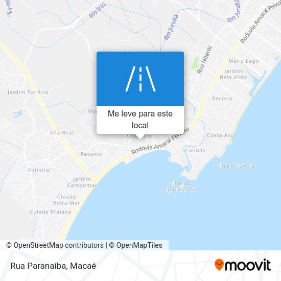 Rua Paranaíba mapa