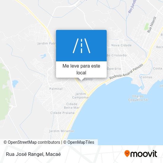 Rua José Rangel mapa