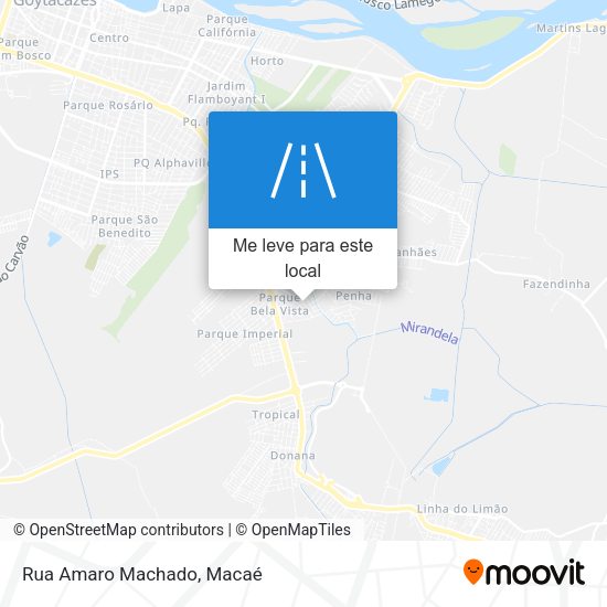 Rua Amaro Machado mapa