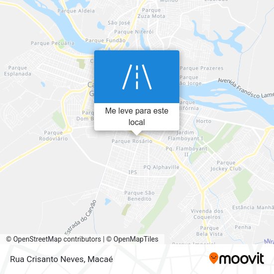 Rua Crisanto Neves mapa