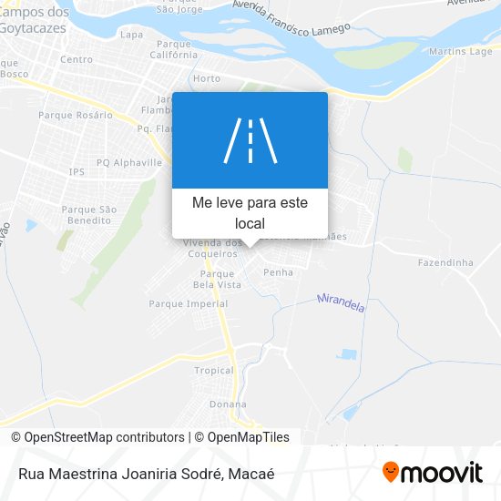 Rua Maestrina Joaniria Sodré mapa