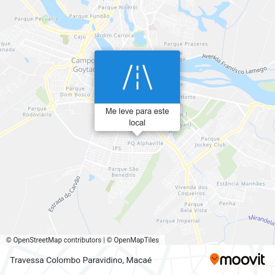 Travessa Colombo Paravidino mapa