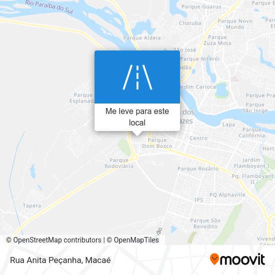 Rua Anita Peçanha mapa