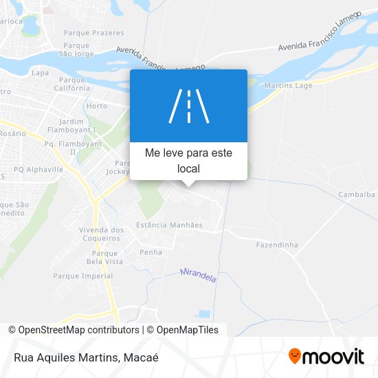 Rua Aquiles Martins mapa