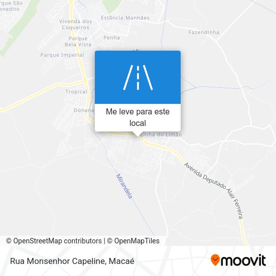 Rua Monsenhor Capeline mapa