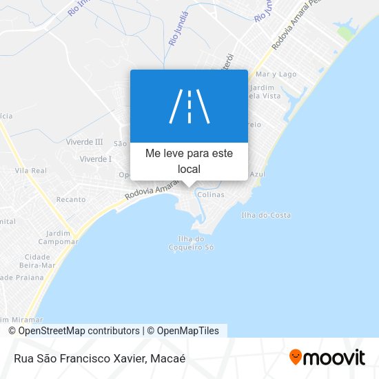 Rua São Francisco Xavier mapa