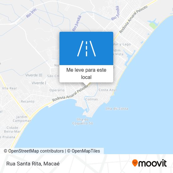 Rua Santa Rita mapa