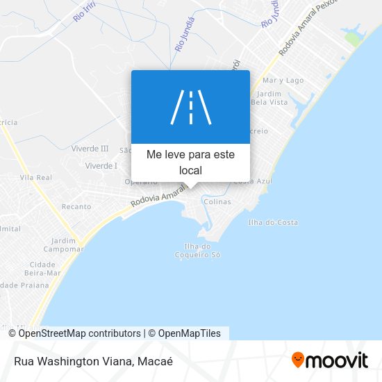 Rua Washington Viana mapa