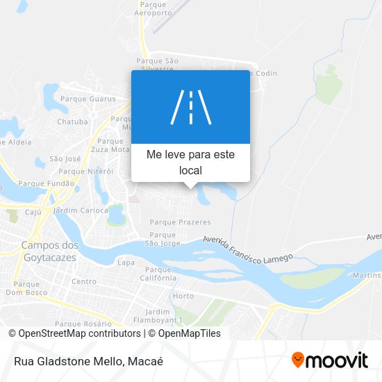 Rua Gladstone Mello mapa