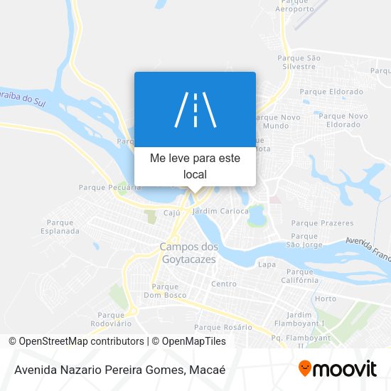 Avenida Nazario Pereira Gomes mapa