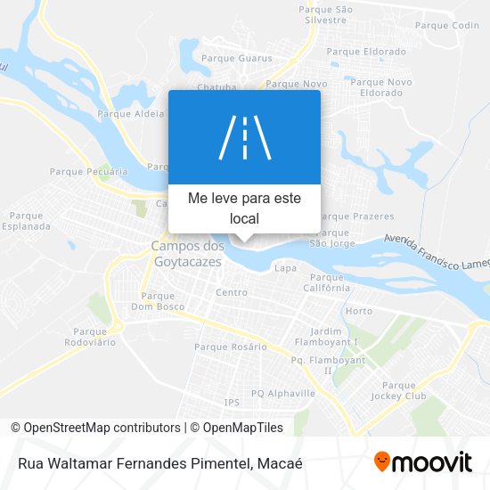 Rua Waltamar Fernandes Pimentel mapa