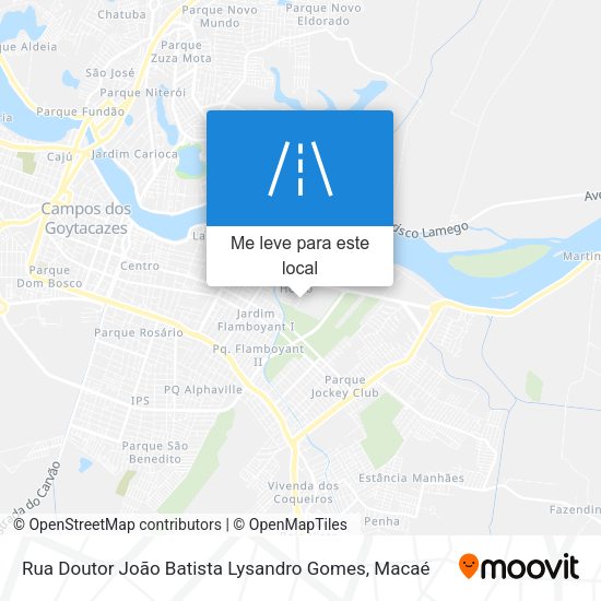 Rua Doutor João Batista Lysandro Gomes mapa