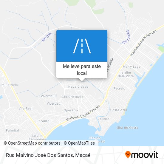 Rua Malvino José Dos Santos mapa