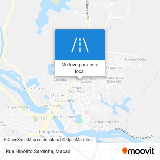 Rua Hipólito Sardinha mapa