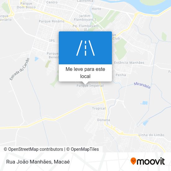 Rua João Manhães mapa