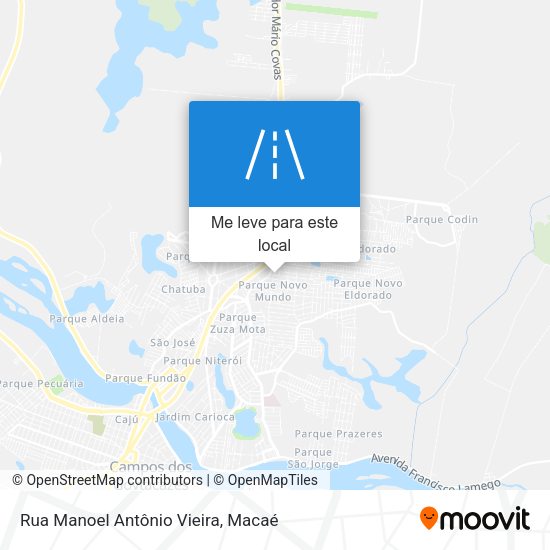 Rua Manoel Antônio Vieira mapa