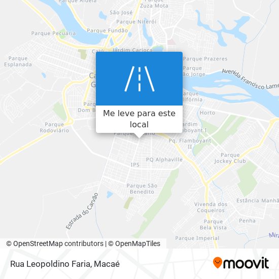 Rua Leopoldino Faria mapa