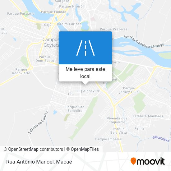 Rua Antônio Manoel mapa