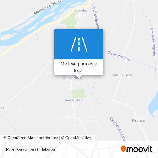 Rua São João II mapa