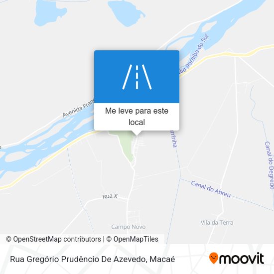 Rua Gregório Prudêncio De Azevedo mapa