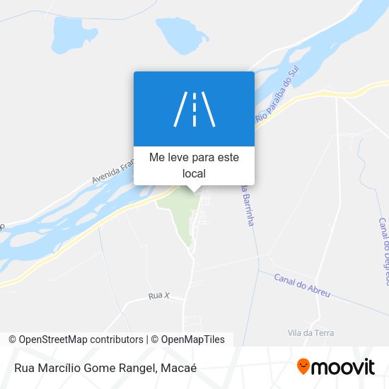 Rua Marcílio Gome Rangel mapa