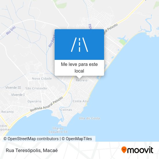 Rua Teresópolis mapa