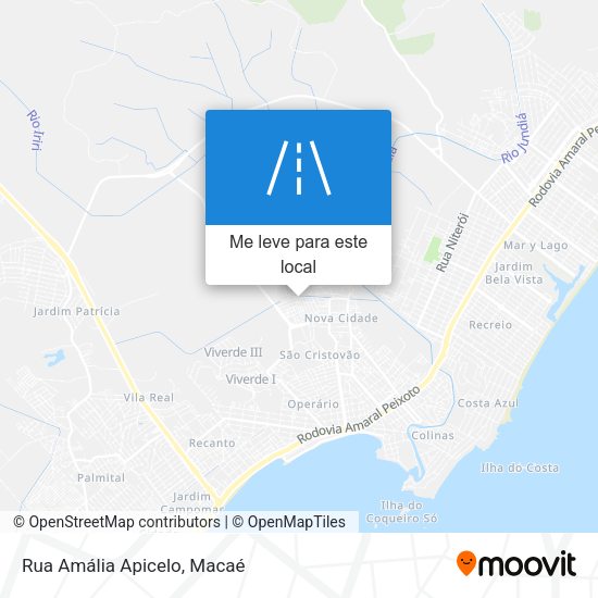 Rua Amália Apicelo mapa