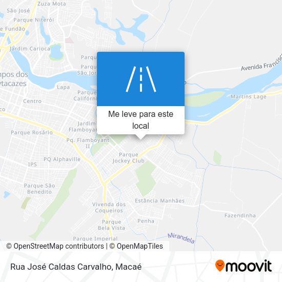 Rua José Caldas Carvalho mapa