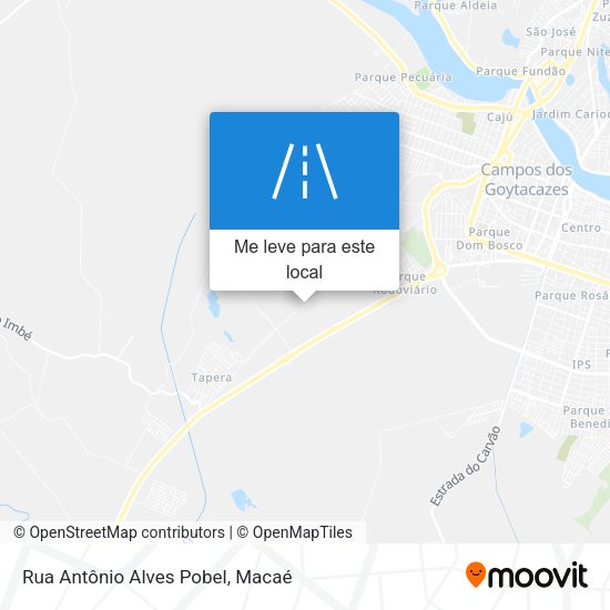 Rua Antônio Alves Pobel mapa
