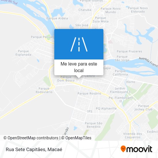 Rua Sete Capitães mapa