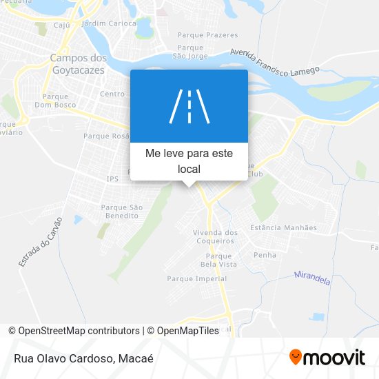 Rua Olavo Cardoso mapa