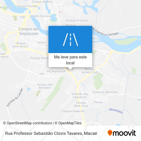 Rua Professor Sebastião Clovis Tavares mapa