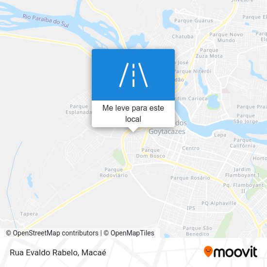 Rua Evaldo Rabelo mapa