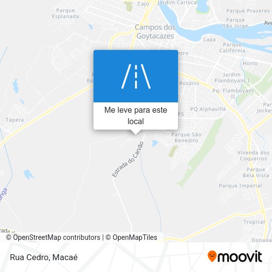 Rua Cedro mapa