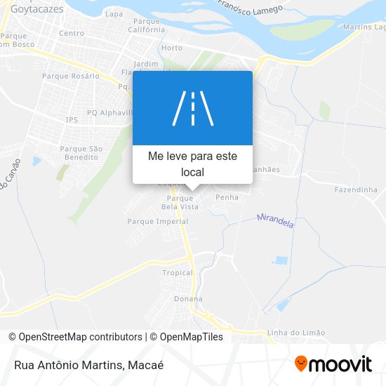 Rua Antônio Martins mapa