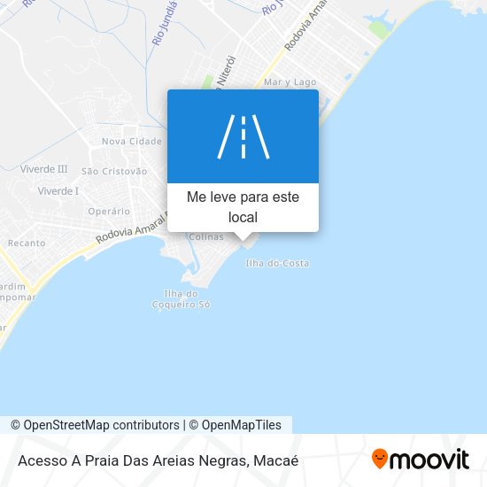 Acesso A Praia Das Areias Negras mapa