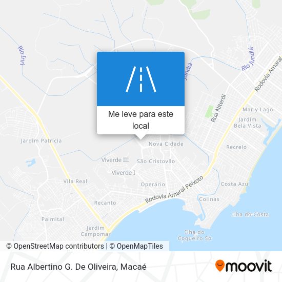 Rua Albertino G. De Oliveira mapa