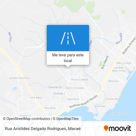Rua Aristides Delgado Rodrigues mapa