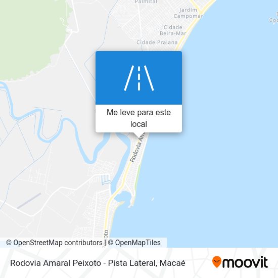 Rodovia Amaral Peixoto - Pista Lateral mapa