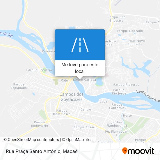 Rua Praça Santo Antônio mapa