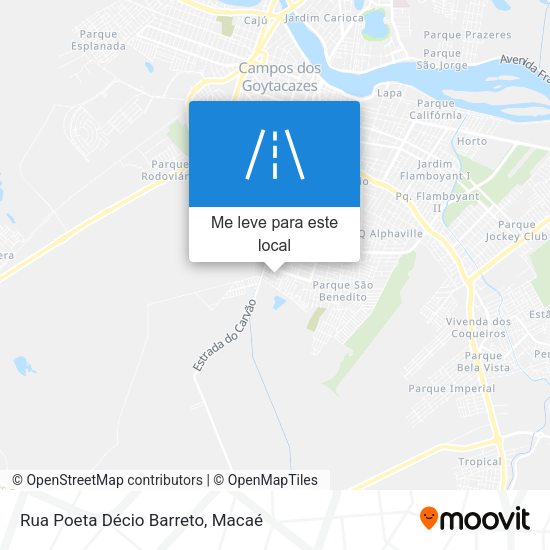 Rua Poeta Décio Barreto mapa
