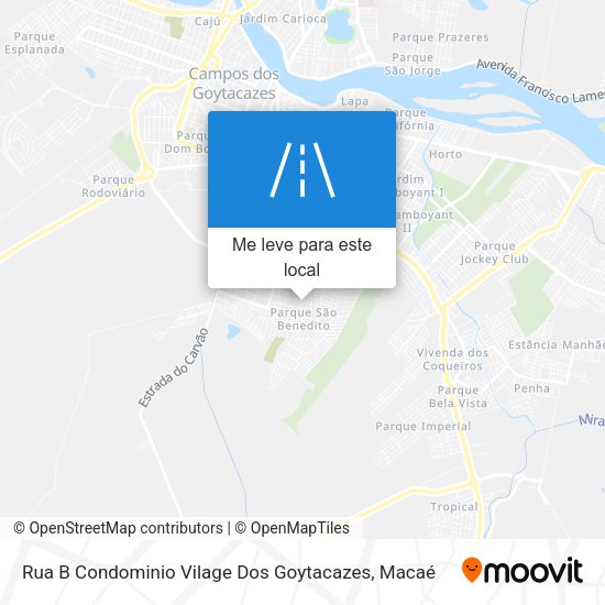 Rua B Condominio Vilage Dos Goytacazes mapa