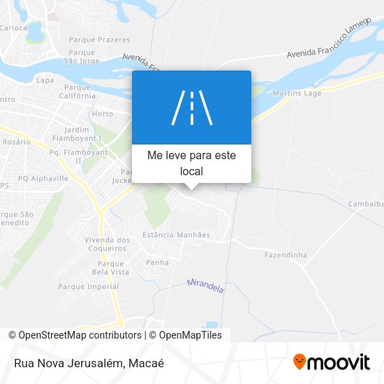 Rua Nova Jerusalém mapa