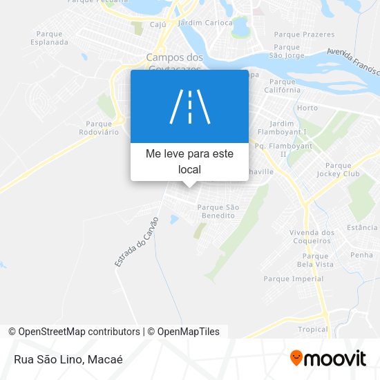 Rua São Lino mapa