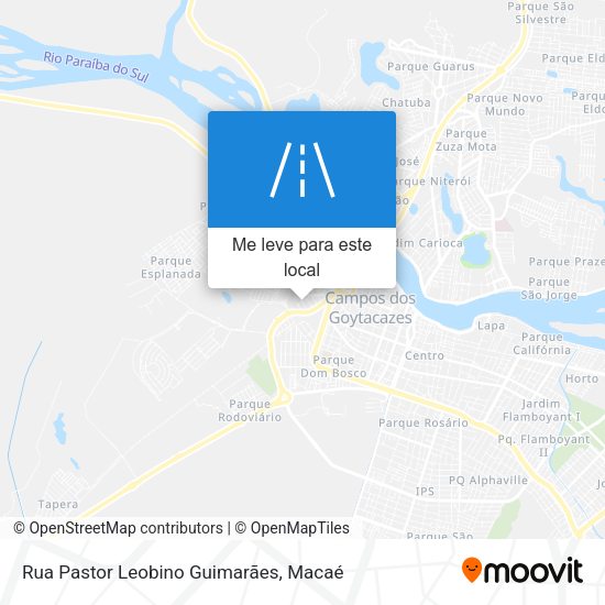 Rua Pastor Leobino Guimarães mapa