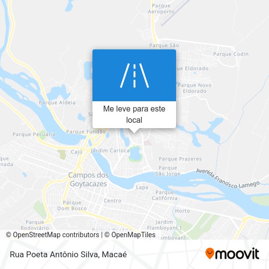 Rua Poeta Antônio Silva mapa