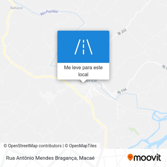Rua Antônio Mendes Bragança mapa