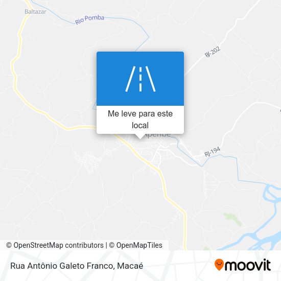 Rua Antônio Galeto Franco mapa