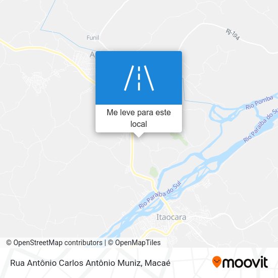 Rua Antônio Carlos Antônio Muniz mapa